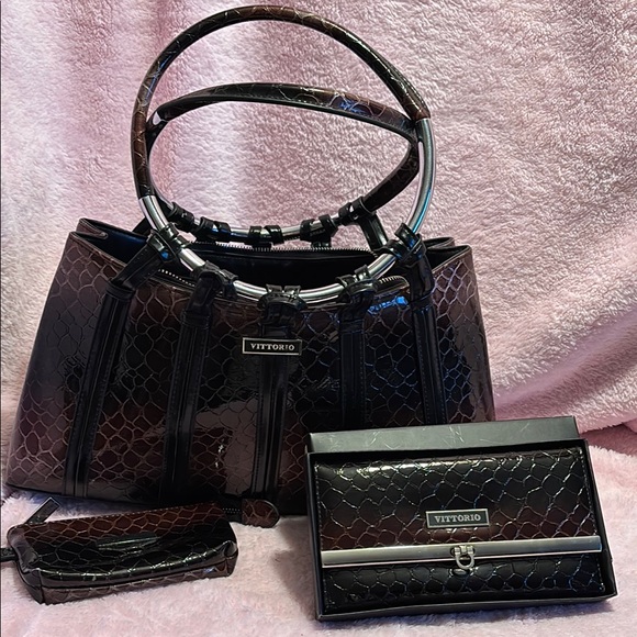 Vittorio Handbags - Vittorio Brown Satchel Collection